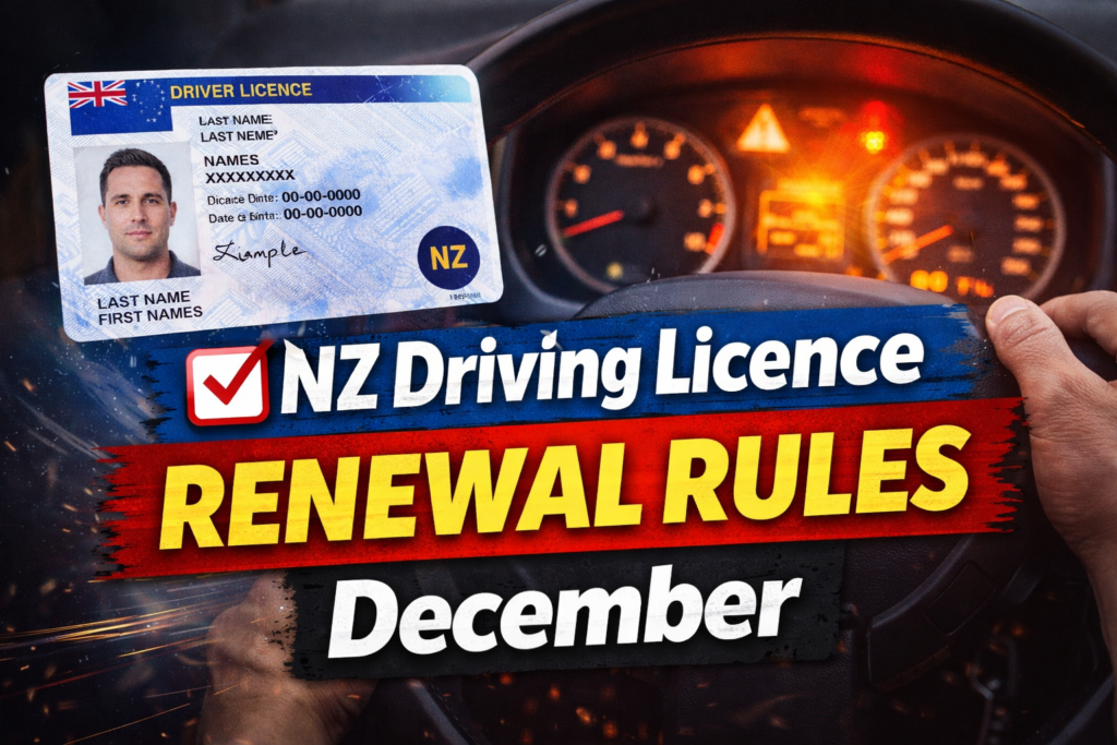 NZ Driving Licence Renewal Rules December